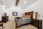 Tall vaulted ceiling in Master bedroom